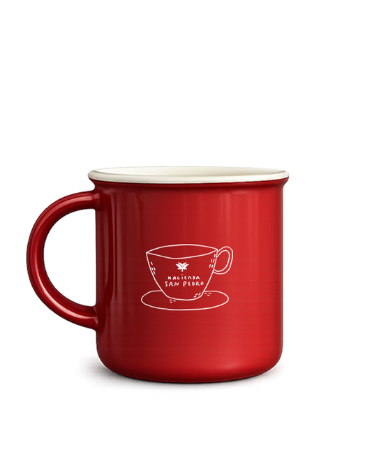 Red Ceramic Mug | Illustrated