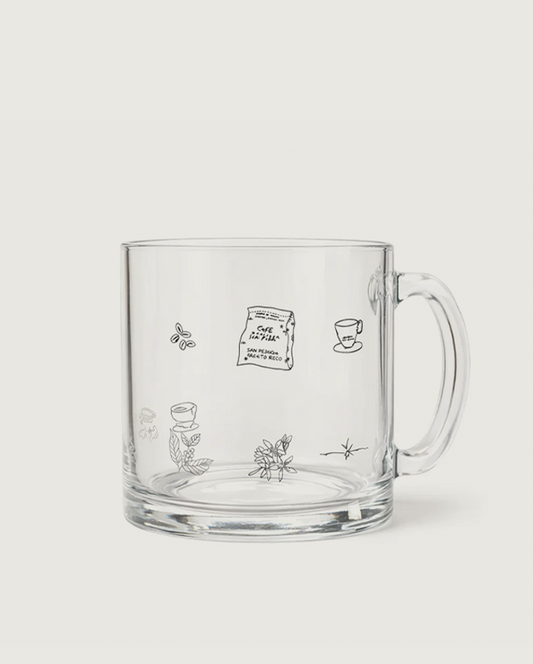 Clear Glass Mug | Illustrated