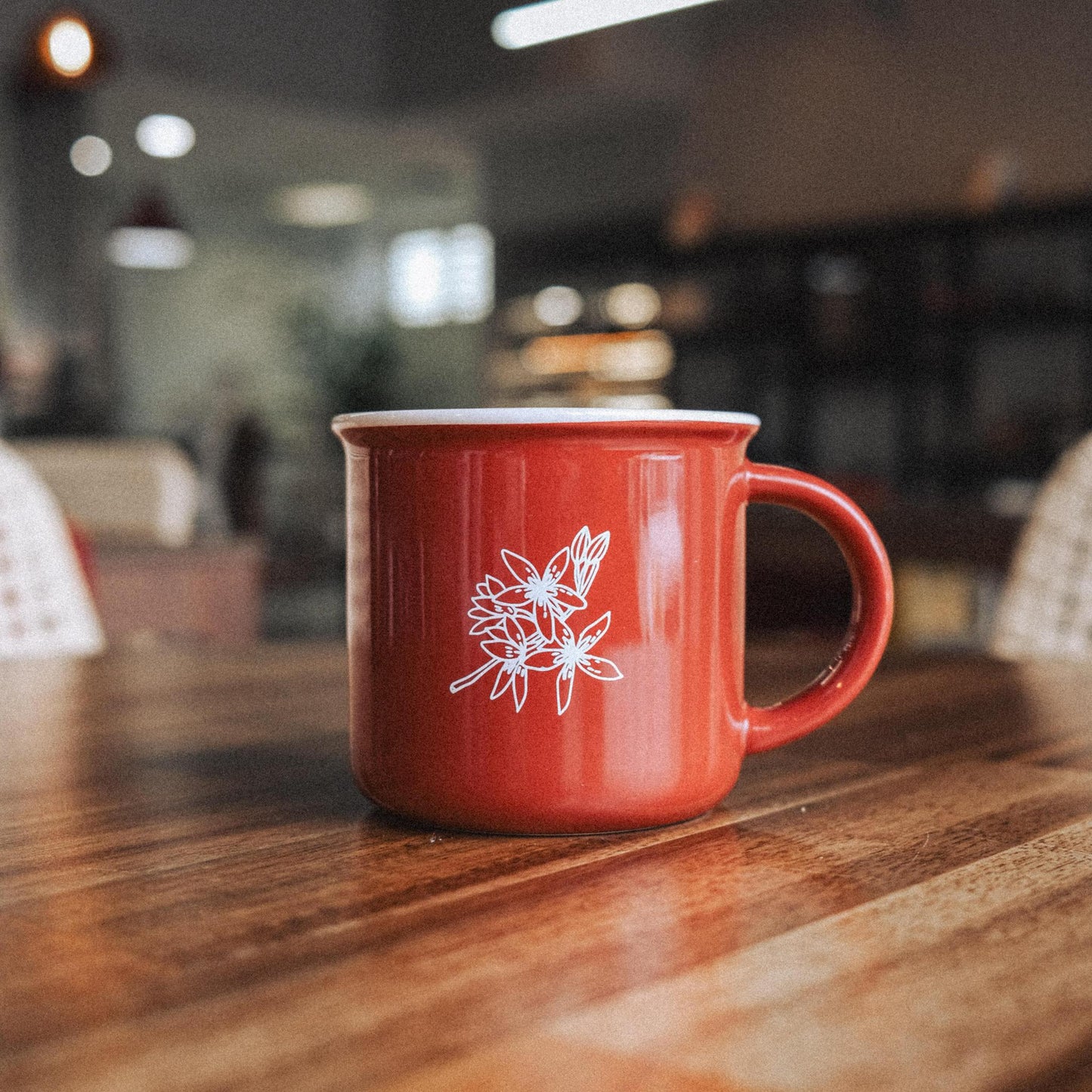 Red Ceramic Mug | Illustrated